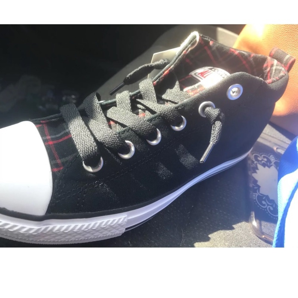 Converse black shoes size 5